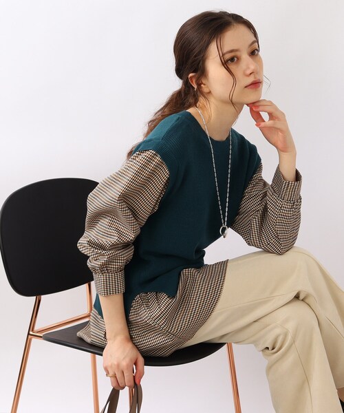 DRESKIP（ドレスキップ）の「◆1枚で旬コーデ！ニットベストドッキング トップス（Tシャツ/カットソー・レディース・ブラック/ライトベージュ/ブルー・02/03/04）」の18枚目の写真