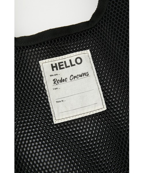 RODEO CROWNS WIDE BOWL(ロデオクラウンズワイドボウル)の「OUTDOOR CODE MESH BAG(トートバッグ・レディース・ピンク/サックスブルー/ブラック・FREE)」の7枚目の写真