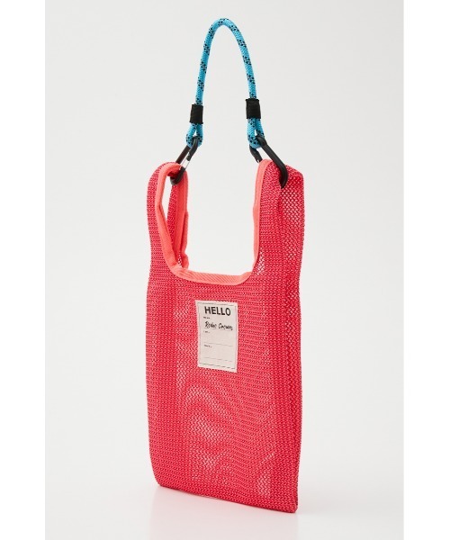 RODEO CROWNS WIDE BOWL(ロデオクラウンズワイドボウル)の「OUTDOOR CODE MESH BAG(トートバッグ・レディース・ピンク/サックスブルー/ブラック・FREE)」の10枚目の写真