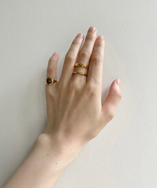 novice(ノーヴィス)の「【novice】Double & Stamp Rings 2 set(リング・レディース・ゴールド/シルバー・FREE)」の12枚目の写真