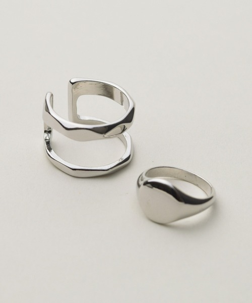 novice(ノーヴィス)の「【novice】Double & Stamp Rings 2 set(リング・レディース・ゴールド/シルバー・FREE)」の9枚目の写真