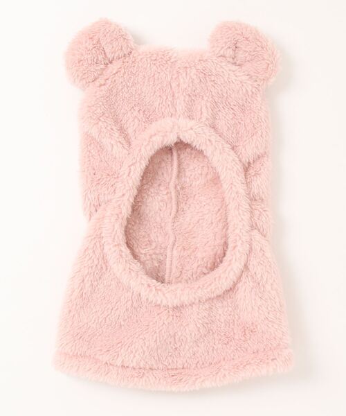 LITTLE GRIN BUDDY（リトル グリンバディ）の「【LITTLE GRIN BUDDY / リトルグリンバディ】【ベビー】クマ耳プトン/Bear Warm Puton（キャップ・キッズ・ピンク/ベージュ/アイボリー・50cm）」の2枚目の写真