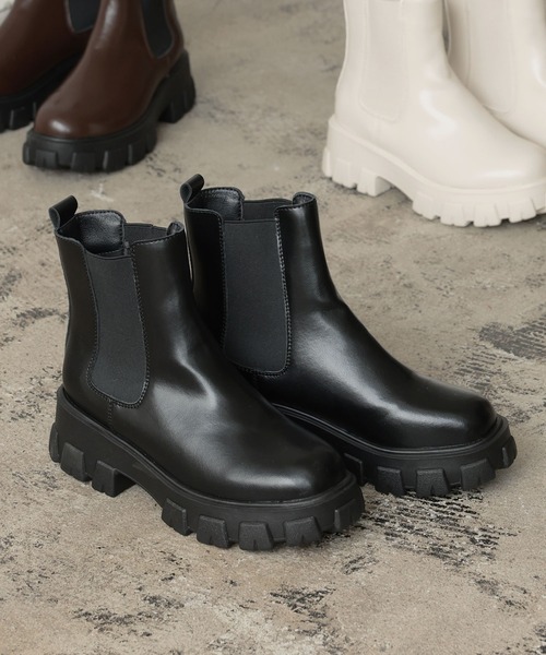 KOBE LETTUCE（コウベレタス）の「チェルシーサイドゴアブーツ（ブーツ・レディース・ブラウン系/ブラック/ベージュ・S/L/M/LL）」の12枚目の写真