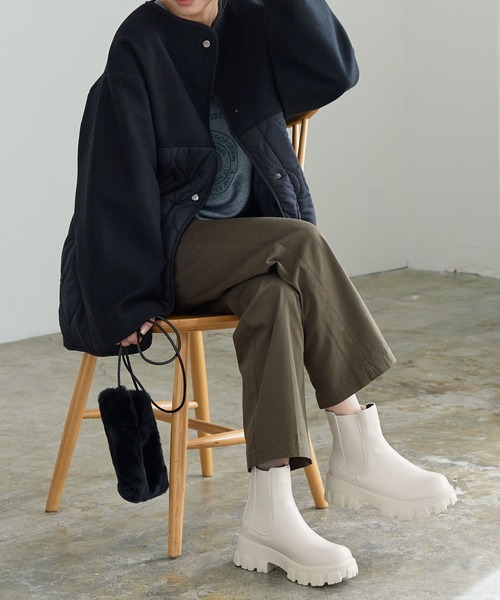 KOBE LETTUCE（コウベレタス）の「チェルシーサイドゴアブーツ（ブーツ・レディース・ブラウン系/ブラック/ベージュ・S/L/M/LL）」の10枚目の写真