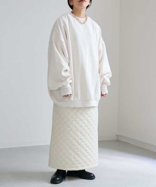 ap retro(アプレトロ)の「クロスデザインBIG裏毛プルオーバー 前後2WAY(スウェット・レディース・グレイッシュブルー/ブラック/アイボリー/オートミール/チャコールグレー・FREE)」の12枚目の写真