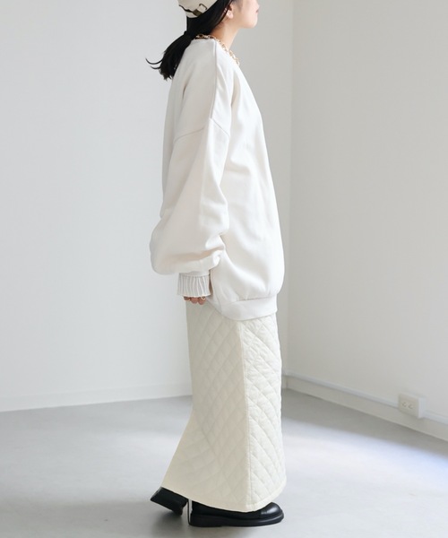 ap retro(アプレトロ)の「クロスデザインBIG裏毛プルオーバー 前後2WAY(スウェット・レディース・グレイッシュブルー/ブラック/アイボリー/オートミール/チャコールグレー・FREE)」の16枚目の写真