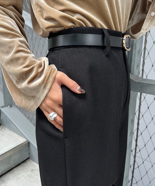 CIAOPANIC（チャオパニック）の「美脚カットアウトスラックスパンツ（スラックス・レディース・アイボリー/ブラック/ブラウン・SMALL/MEDIUM）」の7枚目の写真