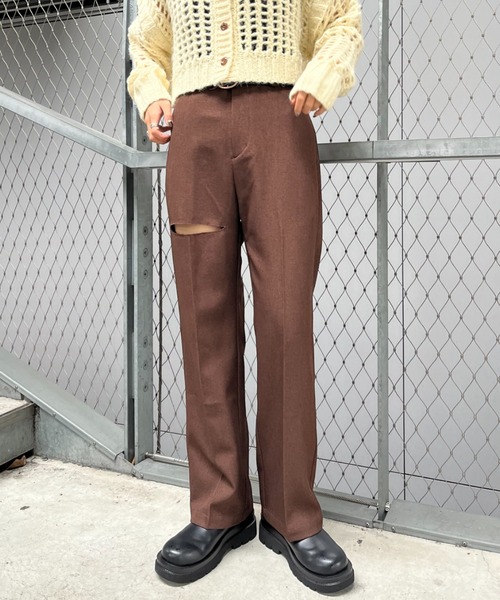 CIAOPANIC（チャオパニック）の「美脚カットアウトスラックスパンツ（スラックス・レディース・アイボリー/ブラック/ブラウン・SMALL/MEDIUM）」の21枚目の写真