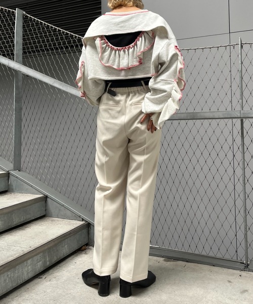 CIAOPANIC（チャオパニック）の「美脚カットアウトスラックスパンツ（スラックス・レディース・アイボリー/ブラック/ブラウン・SMALL/MEDIUM）」の18枚目の写真