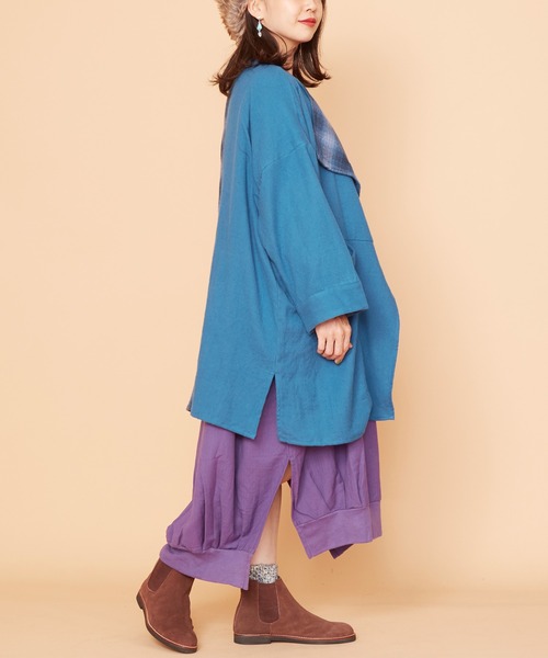 チャイハネ(チャイハネ)の「【チャイハネ】チェックラーカーディガン(カーディガン/ボレロ・レディース・グレー/イエロー/ブルー・FREE)」の17枚目の写真