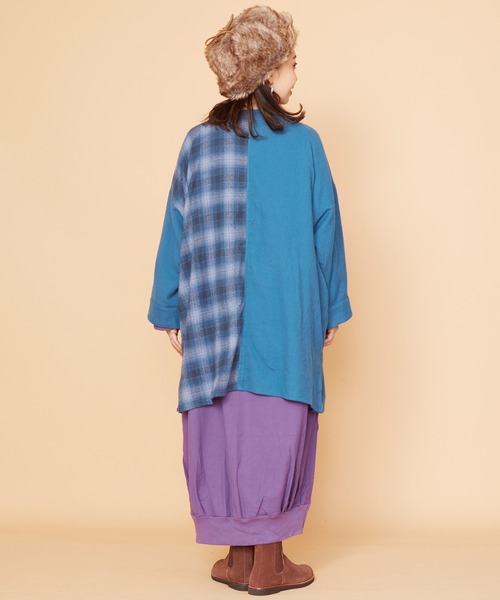 チャイハネ(チャイハネ)の「【チャイハネ】チェックラーカーディガン(カーディガン/ボレロ・レディース・グレー/イエロー/ブルー・FREE)」の18枚目の写真