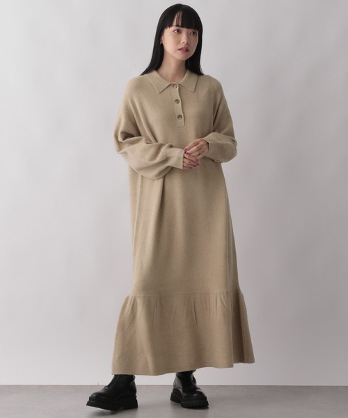 LOWRYS FARM（ローリーズファーム）の「ニットティアードワンピース　162127（ワンピース・レディース・ブラック/アイボリー/ブラウン・FREE）」の12枚目の写真