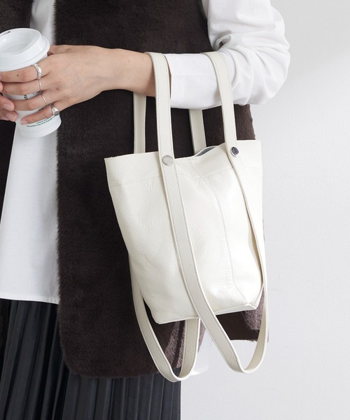 Pal collection（パルコレクション）の「ひし形2wayハンドルトート（トートバッグ・レディース・カーキ/アイボリー/ブラウン・FREE）」の2枚目の写真