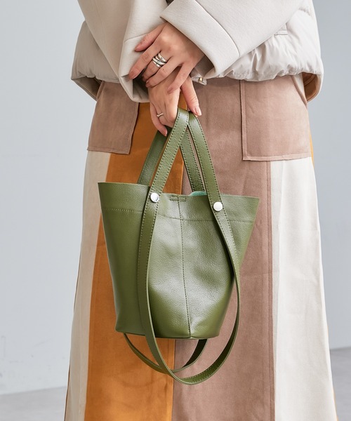 Pal collection（パルコレクション）の「ひし形2wayハンドルトート（トートバッグ・レディース・カーキ/アイボリー/ブラウン・FREE）」の15枚目の写真