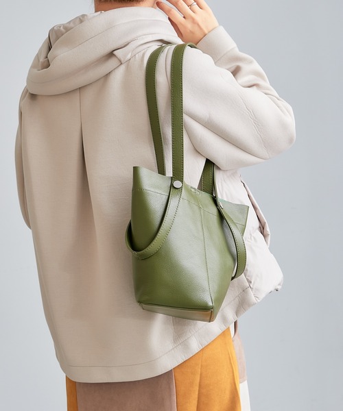 Pal collection（パルコレクション）の「ひし形2wayハンドルトート（トートバッグ・レディース・カーキ/アイボリー/ブラウン・FREE）」の16枚目の写真