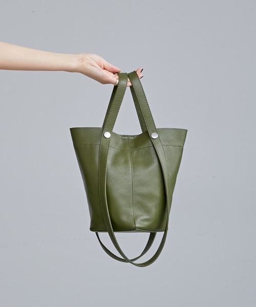 Pal collection（パルコレクション）の「ひし形2wayハンドルトート（トートバッグ・レディース・カーキ/アイボリー/ブラウン・FREE）」の17枚目の写真