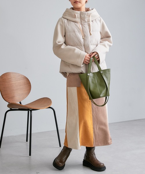 Pal collection（パルコレクション）の「ひし形2wayハンドルトート（トートバッグ・レディース・カーキ/アイボリー/ブラウン・FREE）」の22枚目の写真