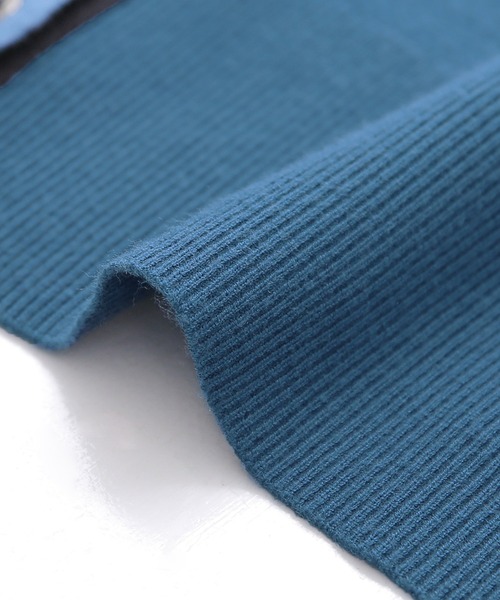 kOhAKU（コハク）の「【廃盤】『配色アシメニットロングカーディガン』（カーディガン/ボレロ・レディース・マスタード/ブラック・FREE）」の7枚目の写真