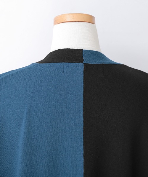 kOhAKU（コハク）の「【廃盤】『配色アシメニットロングカーディガン』（カーディガン/ボレロ・レディース・マスタード/ブラック・FREE）」の11枚目の写真