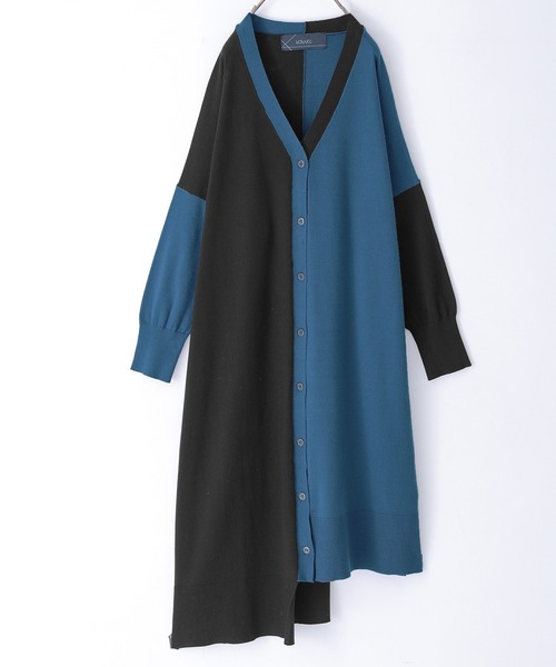 kOhAKU（コハク）の「【廃盤】『配色アシメニットロングカーディガン』（カーディガン/ボレロ・レディース・マスタード/ブラック・FREE）」の16枚目の写真