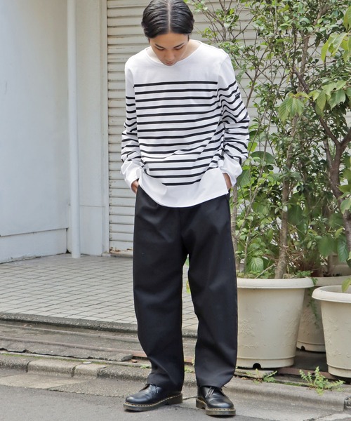 SAINT JAMES（セントジェームス）の「Saint James/セントジェームス NAVAL ナヴァル 長袖ボーダーTシャツ（Tシャツ/カットソー・メンズ・ホワイト×ブラック・XL/S/M/L）」の11枚目の写真