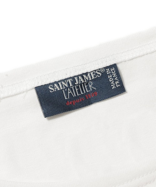 SAINT JAMES（セントジェームス）の「Saint James/セントジェームス NAVAL ナヴァル 長袖ボーダーTシャツ（Tシャツ/カットソー・メンズ・ホワイト×ブラック・XL/S/M/L）」の8枚目の写真