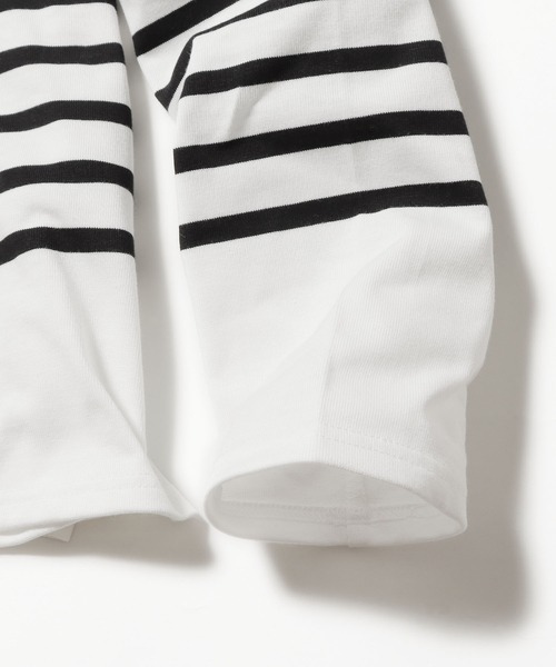 SAINT JAMES（セントジェームス）の「Saint James/セントジェームス NAVAL ナヴァル 長袖ボーダーTシャツ（Tシャツ/カットソー・メンズ・ホワイト×ブラック・XL/S/M/L）」の5枚目の写真