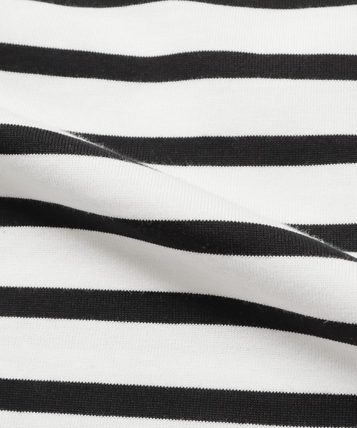 SAINT JAMES（セントジェームス）の「Saint James/セントジェームス NAVAL ナヴァル 長袖ボーダーTシャツ（Tシャツ/カットソー・メンズ・ホワイト×ブラック・XL/S/M/L）」の4枚目の写真