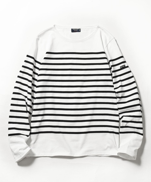 SAINT JAMES（セントジェームス）の「Saint James/セントジェームス NAVAL ナヴァル 長袖ボーダーTシャツ（Tシャツ/カットソー・メンズ・ホワイト×ブラック・XL/S/M/L）」の3枚目の写真