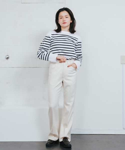 SAINT JAMES（セントジェームス）の「Saint James/セントジェームス NAVAL ナヴァル 長袖ボーダーTシャツ（Tシャツ/カットソー・メンズ・ホワイト×ブラック・XL/S/M/L）」の9枚目の写真