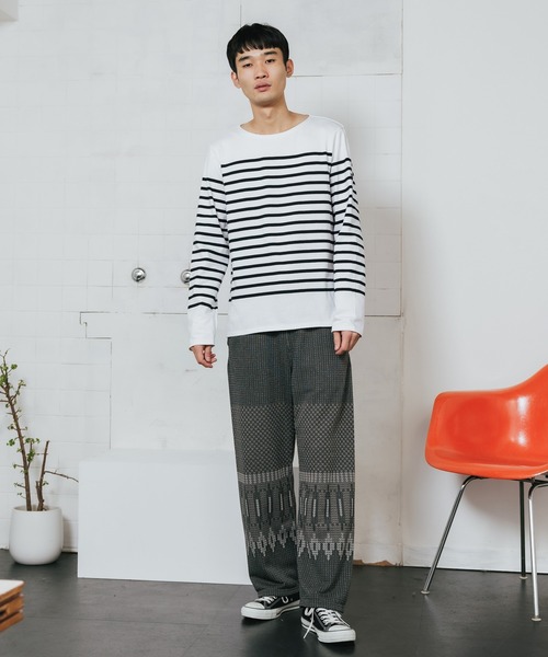 SAINT JAMES（セントジェームス）の「Saint James/セントジェームス NAVAL ナヴァル 長袖ボーダーTシャツ（Tシャツ/カットソー・メンズ・ホワイト×ブラック・XL/S/M/L）」の16枚目の写真