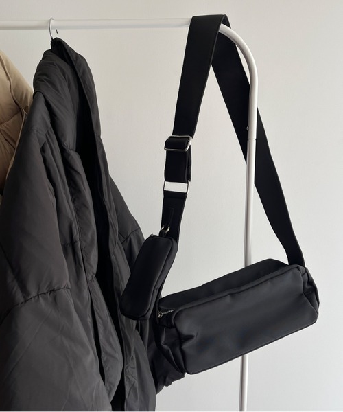 OBENTOU BAG / ミニポーチ付きスクエアバッグ（ショルダーバッグ