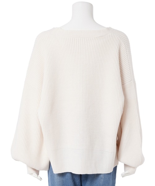 fifth（フィフス）の「袖ボリュームニットカーディガン（カーディガン/ボレロ・レディース・ピンク/オフホワイト/ネイビー/ブラック・S/M）」の21枚目の写真