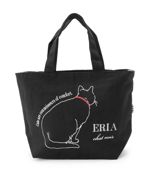 one'sterrace(ワンズテラス)の「◆アニマル ポケット付プチトート 猫(トートバッグ・レディース・ナチュラル/ブラック・99)」の2枚目の写真