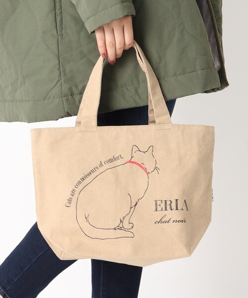 one'sterrace(ワンズテラス)の「◆アニマル ポケット付プチトート 猫(トートバッグ・レディース・ナチュラル/ブラック・99)」の14枚目の写真