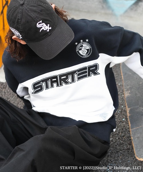 STARTER(スターター)の「∴WEGO/STARTER別注切替プルオーバー(スウェット・メンズ・ブラック/ホワイト・MEDIUM/LARGE)」の11枚目の写真