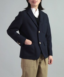 [OMNIGOD womens / オムニゴッド] 2/48ウールサージ シングル3ボタンブレザー