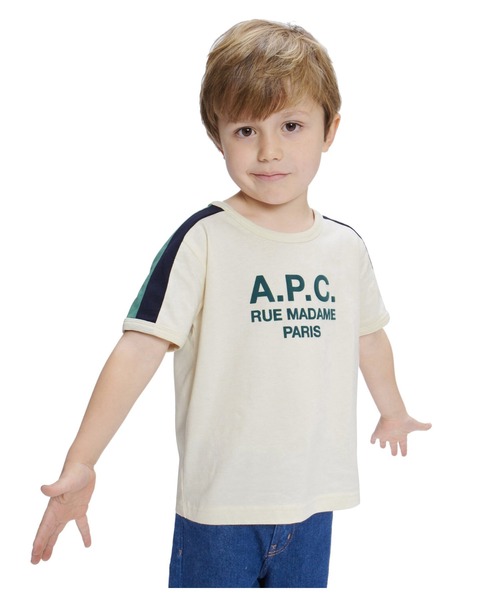 A.P.C.（アーペーセー）の「T-SHIRT TILI 2-6  23PE enfant（Tシャツ/カットソー・キッズ・グリーン系その他/ピンク/グリーン・XL/6Y）」の3枚目の写真