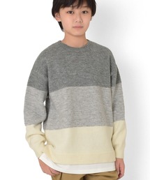 GLAZOS | 裾レイヤード・エアリーニット【マシンウォッシャブル】(ニット/セーター)