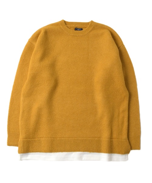 GLAZOS(グラソス)の「裾レイヤード・エアリーニット【マシンウォッシャブル】(ニット/セーター・キッズ・ブルー/ネイビー/イエロー/グレー/エンジ/ライトグレー・160cm/140cm/150cm/170cm)」の8枚目の写真