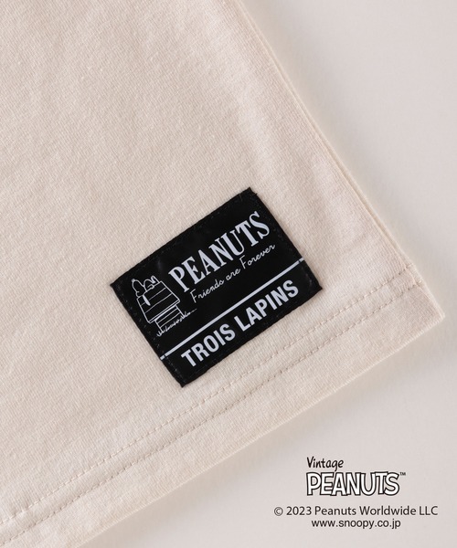 Vintage PEANUTS(ビンテージピーナッツ)の「PEANUTS/スヌーピーコラボ 袖配色半袖Tシャツ(80~90)(Tシャツ/カットソー・キッズ・杢グレー/ベージュ・90cm/80cm)」の10枚目の写真