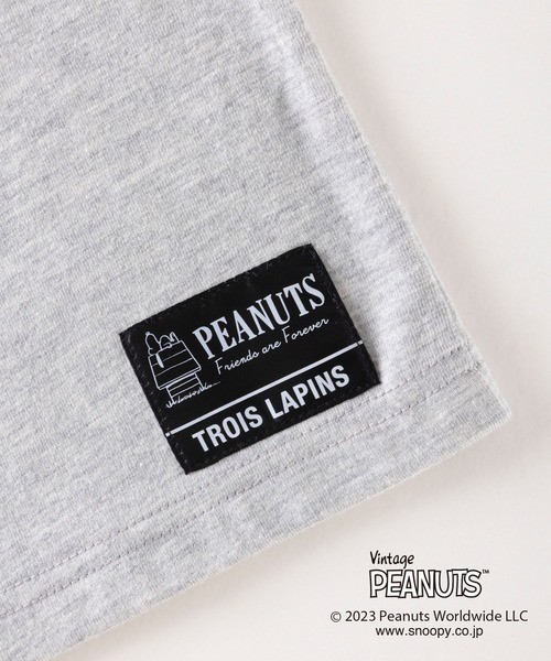 Vintage PEANUTS(ビンテージピーナッツ)の「PEANUTS/スヌーピーコラボ 袖配色半袖Tシャツ(80~90)(Tシャツ/カットソー・キッズ・杢グレー/ベージュ・90cm/80cm)」の15枚目の写真