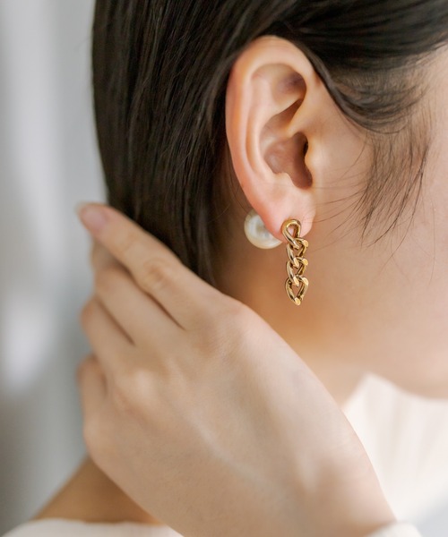 mystic(ミスティック)の「Lara チョコメッキピアス(ピアス(両耳用)・レディース・ゴールド・ONE SIZE)」の4枚目の写真