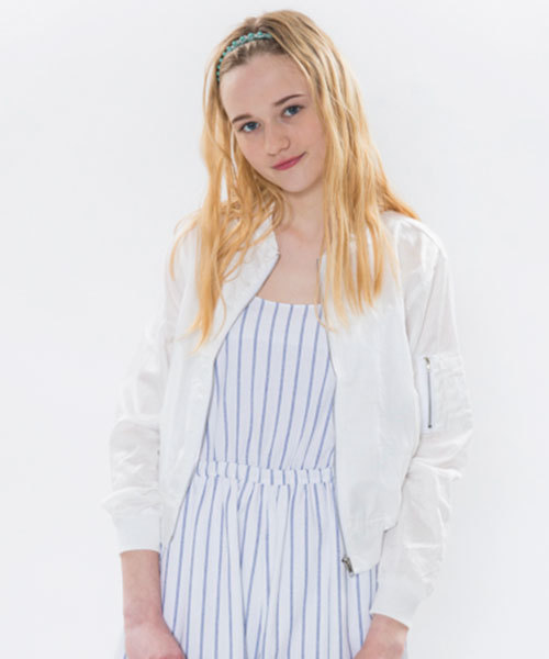 mystic（ミスティック）の「【mystic】 MA-1（ミリタリージャケット・レディース・オフホワイト/ベージュ/カーキ/ネイビー・ﾌﾘ-）」の2枚目の写真