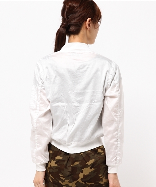 mystic（ミスティック）の「【mystic】 MA-1（ミリタリージャケット・レディース・オフホワイト/ベージュ/カーキ/ネイビー・ﾌﾘ-）」の11枚目の写真