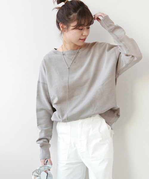 JOURNAL STANDARD relume（ジャーナルスタンダード　レリューム）の「《追加》 【HOLIDAYS COMFORT】ヴィンテージ加工スウェット（スウェット・レディース・ブラック系その他/ベージュ系その他・FREE）」の5枚目の写真