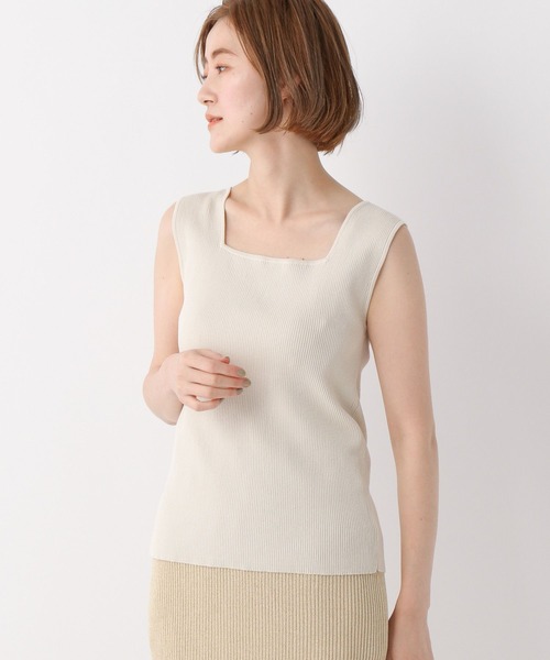 A part by(アパートバイ)の「2WAYニットタンク(タンクトップ・レディース・アイボリー/ライトブラウン/ブラック/ブルー/ブラウン・FREE)」の9枚目の写真