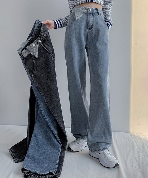 LOPASS(ロパス)の「デザインデニム(デニムパンツ・レディース・ブラック/ブルー/ライトブルー・M/L/S)」の5枚目の写真