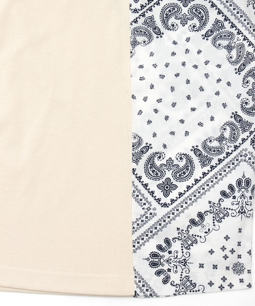 チチカカ(チチカカ)の「バンダナプリント切り替えプルオーバー(Tシャツ/カットソー・レディース・ライトベージュ/ネイビー・FREE)」の12枚目の写真