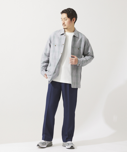 JOURNAL STANDARD relume（ジャーナルスタンダード　レリューム）の「【ALASKAN / アラスカン】ライトチェック ワークシャツ（シャツ/ブラウス・メンズ・ライトグレー/サックスブルー/アイボリー・MEDIUM/LARGE）」の4枚目の写真